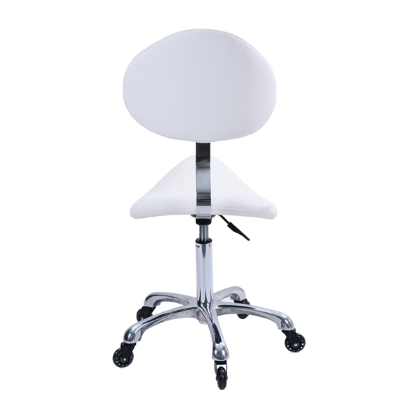 Ergonomic salon stool with back support