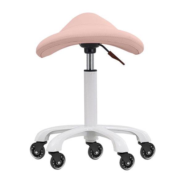 ergonomically shaped saddle seat ensures a correct sitting position, while your feet are firmly on the floor