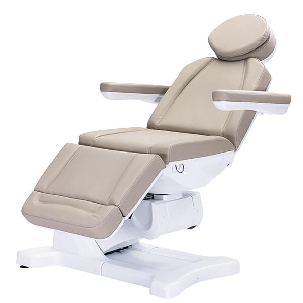 decima treatment bed latte rotatable view in chair position