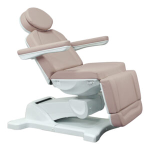 the decima rotatable treatment bed is upholstered in anti-microbial medical grade vinyl