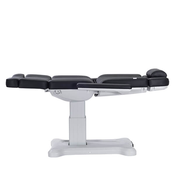 hedera treatment bed black side view in flat position