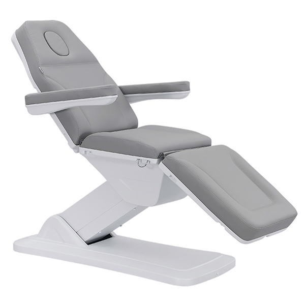 treatment bed in smoke with electric adjustment for height back and leg sections