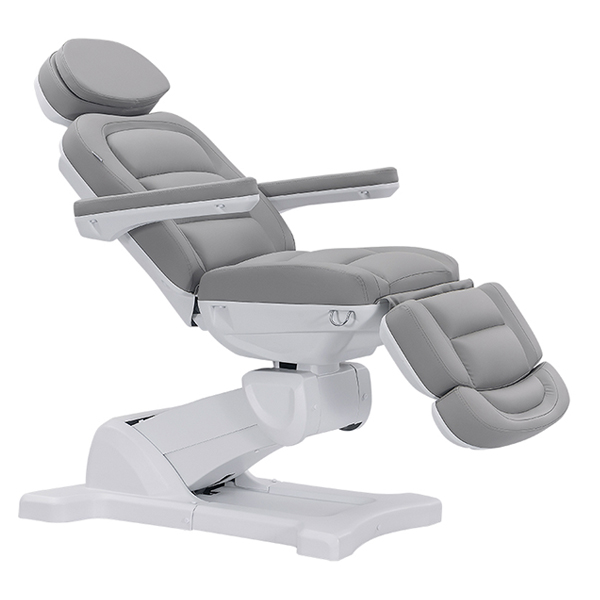 this treatment bed has 4 motors to adjust height, back, leg and tilt sections