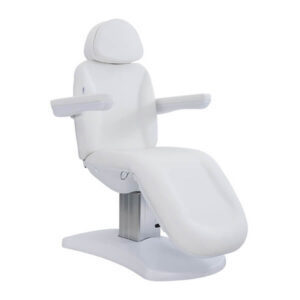 aesthera treatment bed white in chair position front angle