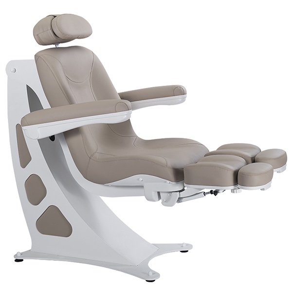 podiatry chair with split leg and electric adjustment