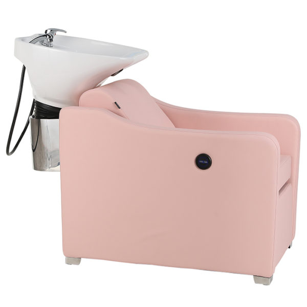 electric shampoo basin unit in pink perfect for salons