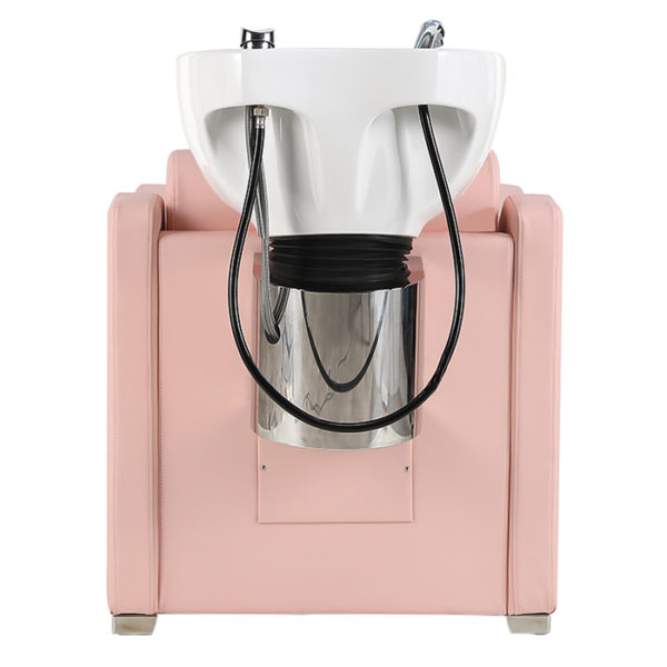 electric hairdressing basin unit in pink perfect for salons
