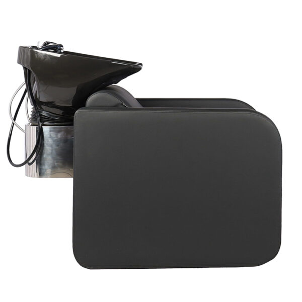 this wash lounge comes in black vinyl and black ceramic bowl