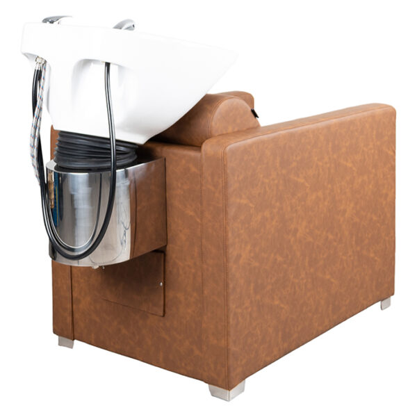 high quality shampoo unit in tan with tilt mechanism