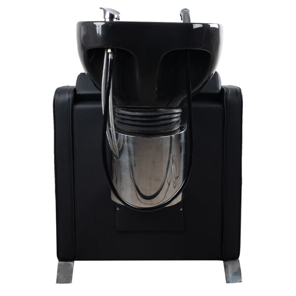 shampoo unit from DSSE upholstered in black vinyl with memory foam for extra comfort