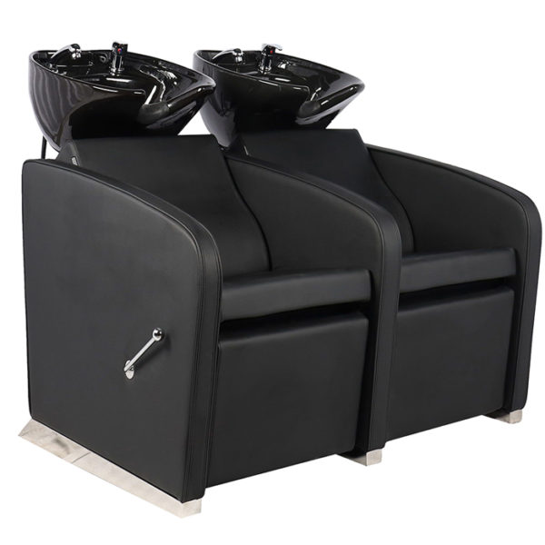 double shampoo basin unit with recliner perfect for salons