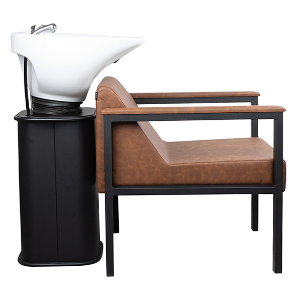 the torro shampoo unit in tan gives your client the comfort they deserve