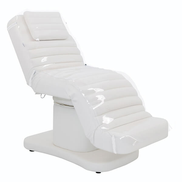 gaia-lash-bed-protective-cover-white-reclined-front-angle-dsse