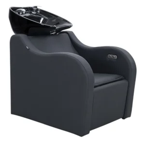 milos-electric-recliner-shampoo-unit-black-front-angle-view-closed-recliner