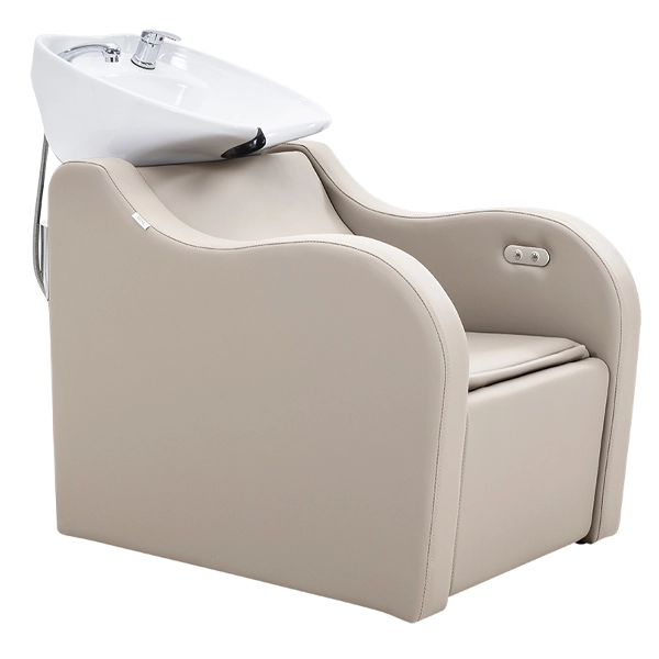 milos-electric-recliner-shampoo-unit-latte-front-angle-view-closed-recliner