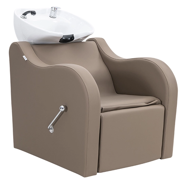 milos-recliner-shampoo-unit-caramel-front-angle-view-closed-recliner
