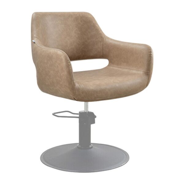 salon chair is upholstered in anti-microbial medical grade vinyl with memory foam